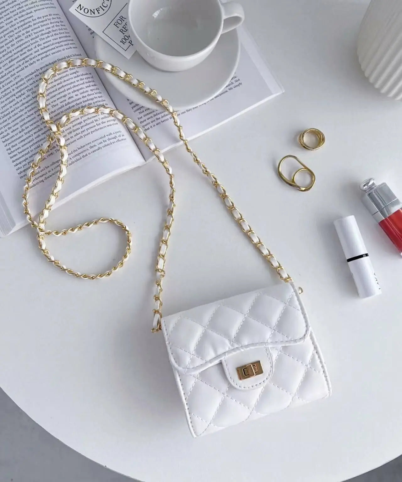 Micro Mini Quilted Chain Shoulder Bag HLY & CHOCCICO