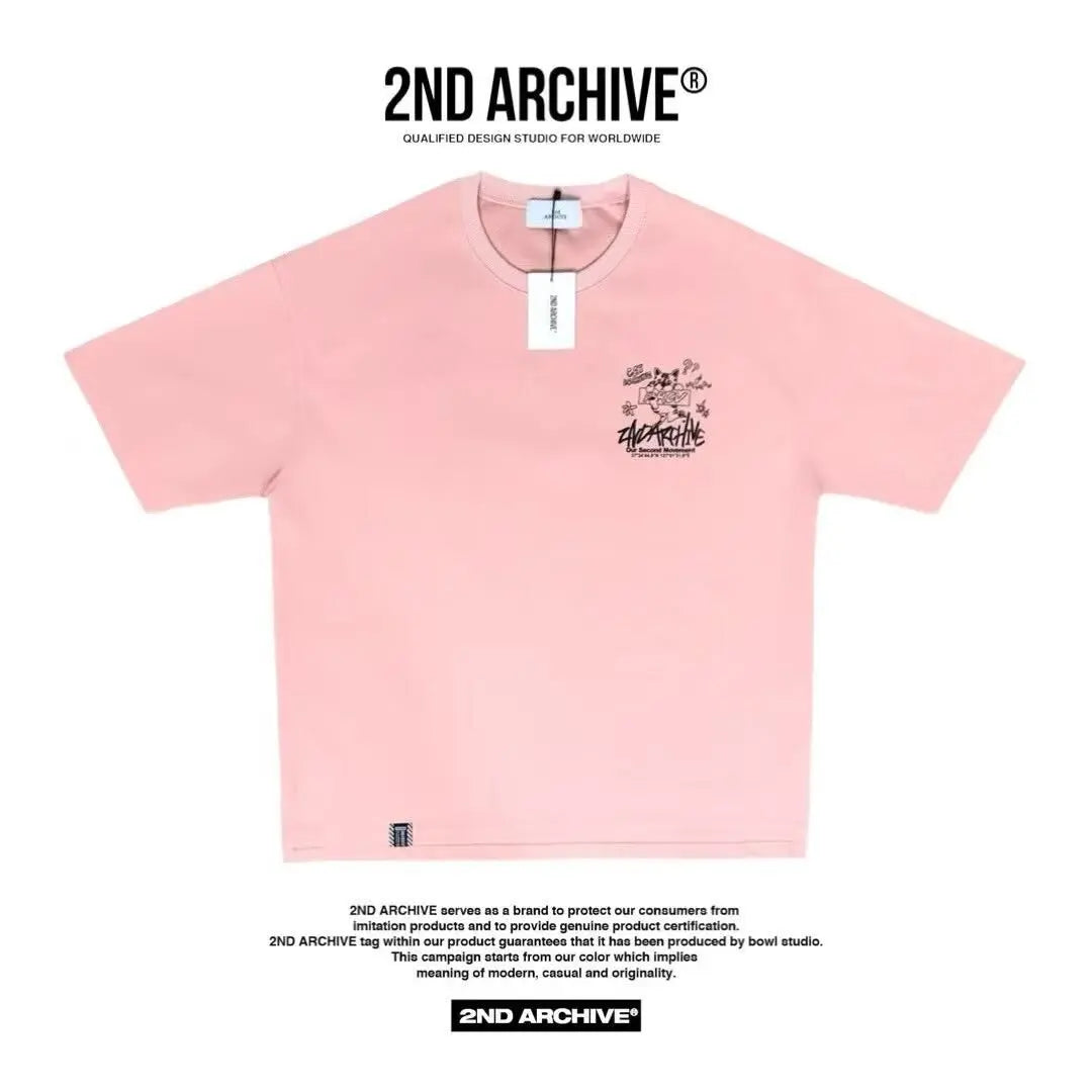 韓國直送 2ND ARCHIVE Monthly Cat Crayon Tee HLY & CHOCCICO