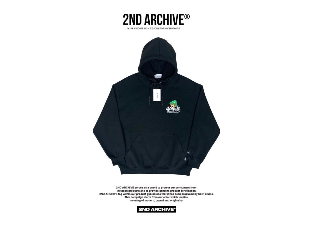 【一口價$390/件】🇰🇷韓國直送🇰🇷 2ND ARCHIVE Crayon Bear Hoodie 2ND ARCHIVE