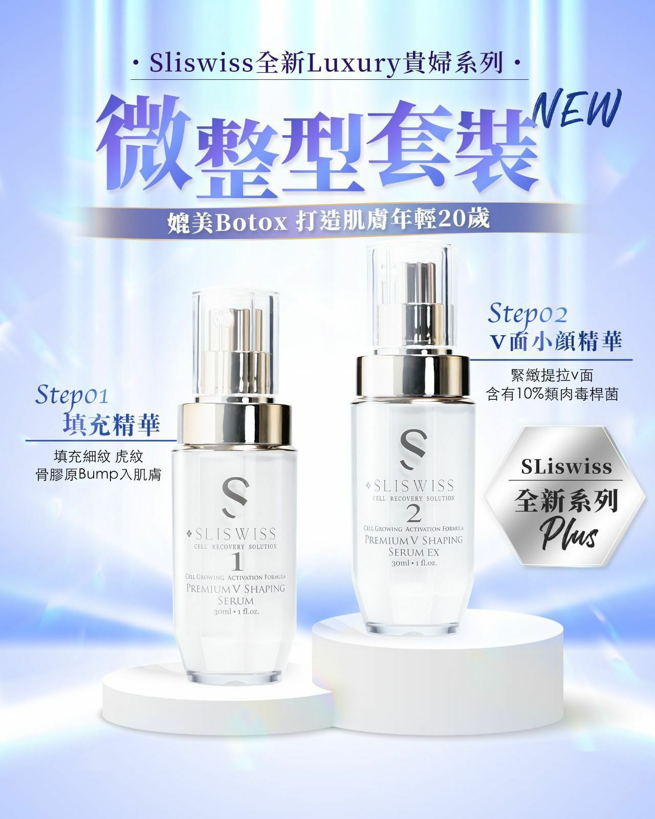 【一口價$899/套】Sliswiss 1＋2微整Hifu套裝