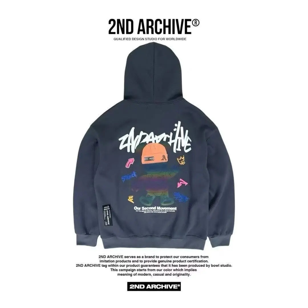 韓國直送🇰🇷 2ND ARCHIVE Tattoo Beanie Bear Hoodies 2ND ARCHIVE