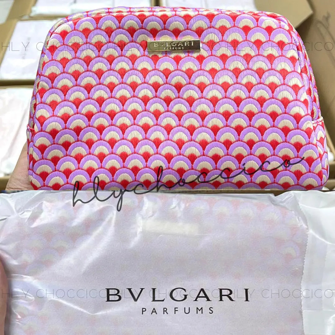BVLGARI 化妝袋  (紫紅色) HLY & CHOCCICO