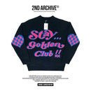 【一口價$399/件】🇰🇷韓國直送🇰🇷 2ND ARCHIVE Stay Gonden Club Jacquard Knit Sweater 2ND ARCHIVE