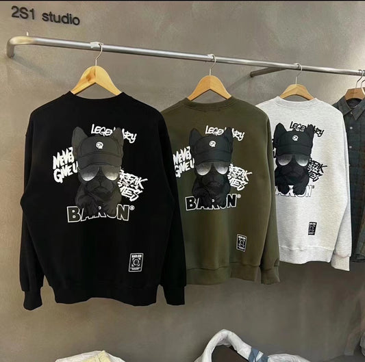 韓國直送Baron Black Dog Happo Sweatshirt