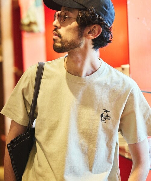 CHUMS 別注 history back print crew neck T-shirt -4 Color