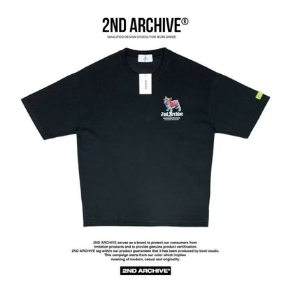 韓國直送🇰🇷 2ND ARCHIVE Tape Bulldog  T-shirt - 4 Color APM 537 BOWL