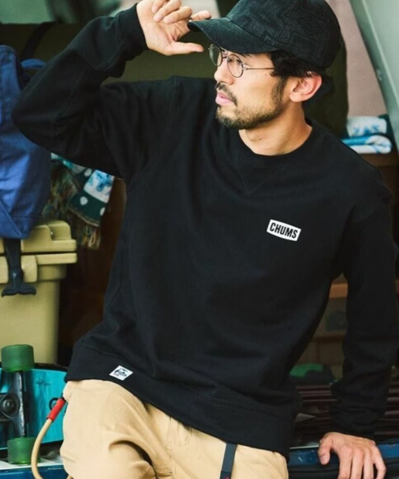 Chums back print crew neck sweatshirt