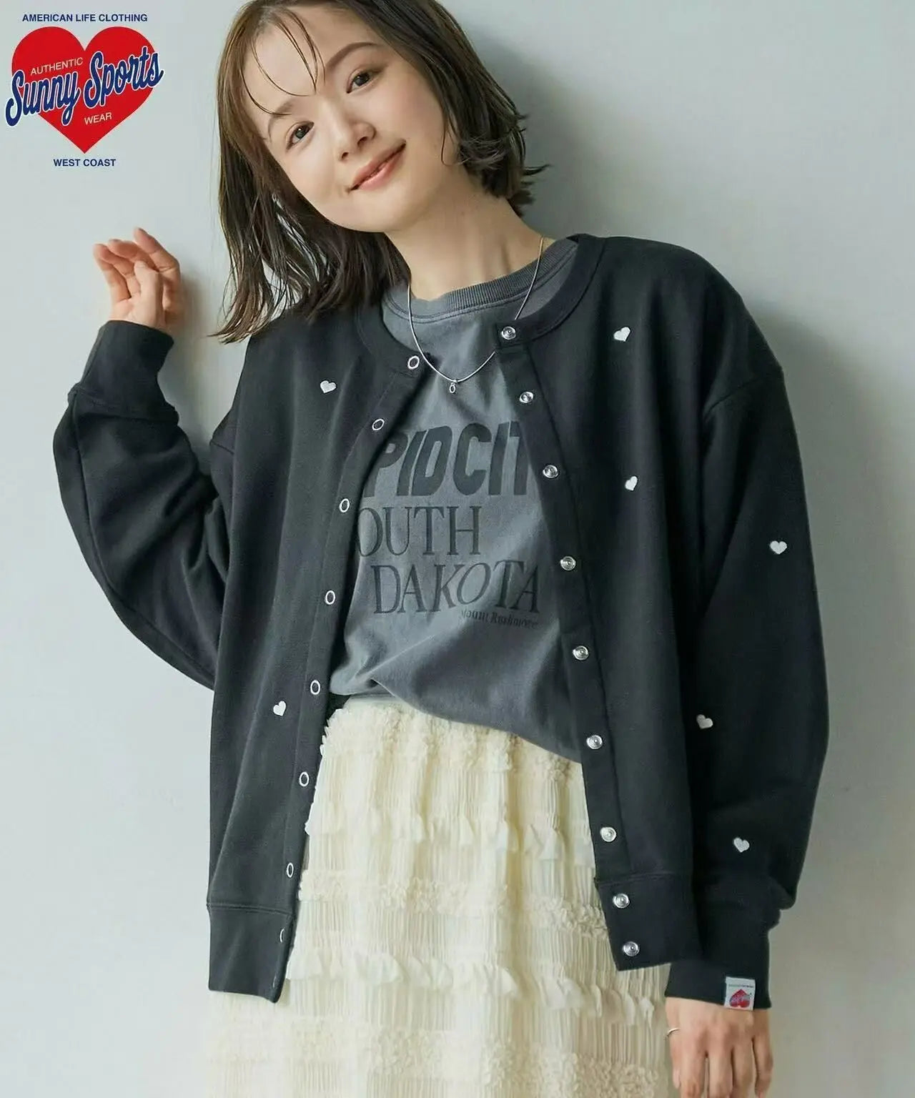 日本直送Coen Fleece Snap Cardigan