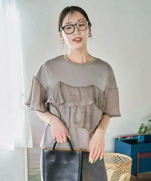 日本直送Bustier Style Layered Ruffle Short Sleeve Tops FREAK'S STORE(Rakuten Fashion)