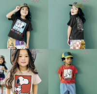 日本直送F.O.KIDS PEANUTS Collaboration Fade  Patterns  Tee (大廠)
