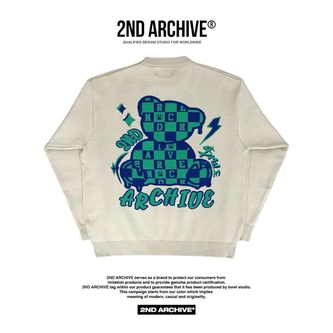 【一口價$408/件】🇰🇷韓國直送🇰🇷 2ND ARCHIVE Chess Bear Knit Sweater 2ND ARCHIVE