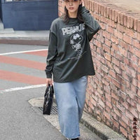 PEANUTS / SNOOPY Vintage Print Oversized Long T-Shirt HLY & CHOCCICO