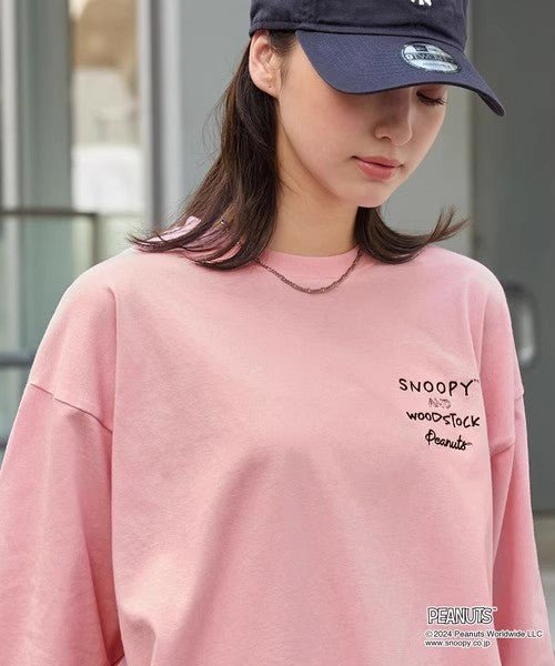 PEANUTS / SNOOPY Vintage Print Oversized Long T-Shirt HLY & CHOCCICO