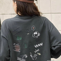 PEANUTS / SNOOPY Vintage Print Oversized Long T-Shirt HLY & CHOCCICO