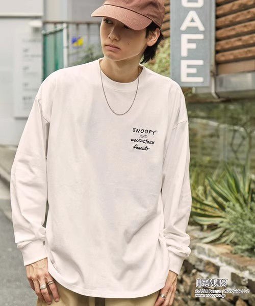 PEANUTS / SNOOPY Vintage Print Oversized Long T-Shirt HLY & CHOCCICO
