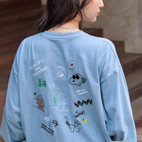 PEANUTS / SNOOPY Vintage Print Oversized Long T-Shirt HLY & CHOCCICO