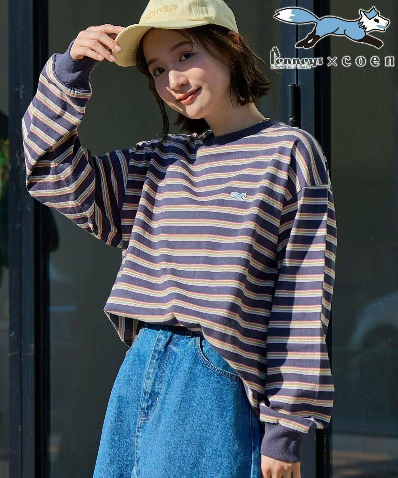 日本直送Penneys x Coen assorted border long sleeve T-shirt