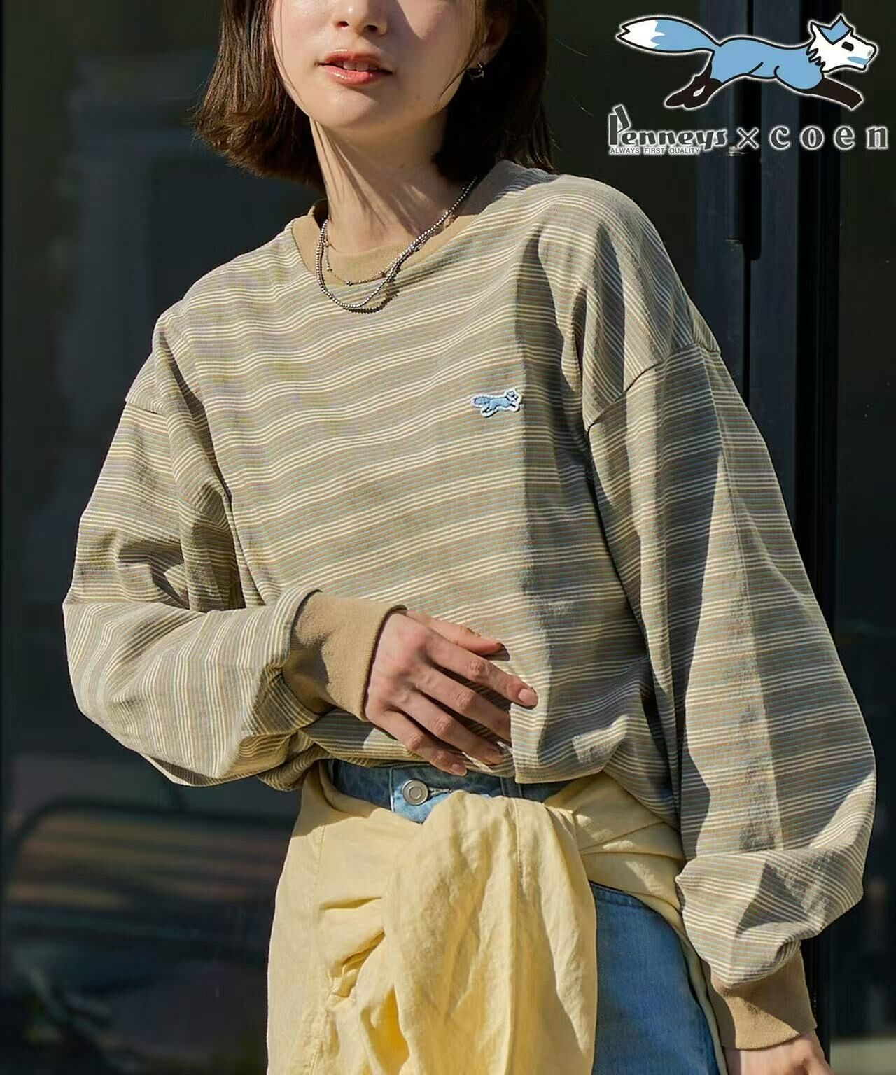 日本直送Penneys x Coen assorted border long sleeve T-shirt - HLY & CHOCCICO