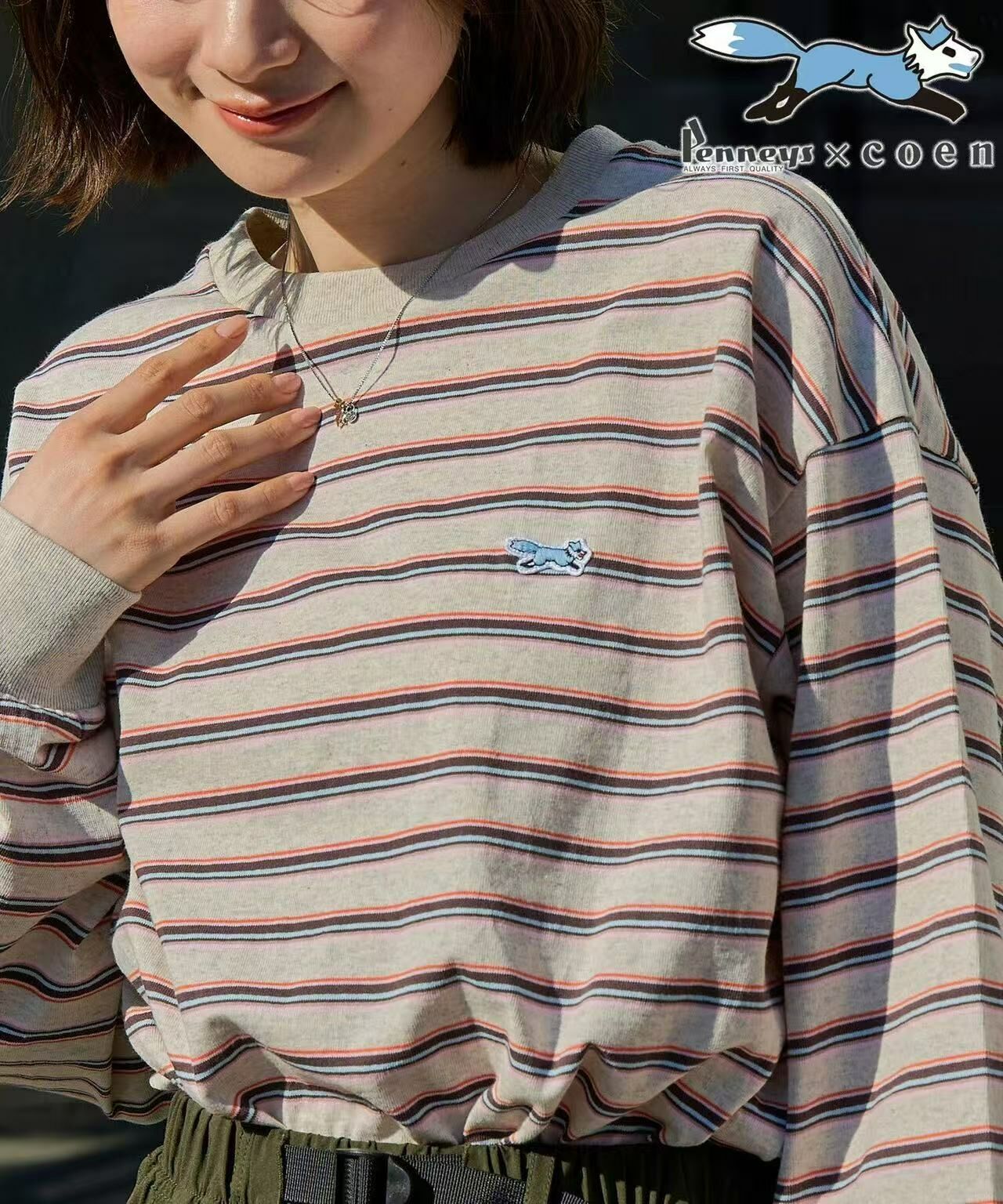 日本直送Penneys x Coen assorted border long sleeve T-shirt