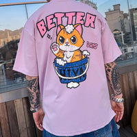 韓國直送 PLUS 82 HIYA Crayon Bubble Cat Short Sleeve - HLY & CHOCCICO