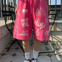 韓國直送 PLUS 82 HIYA Firework Graffiti Shorts - HLY & CHOCCICO