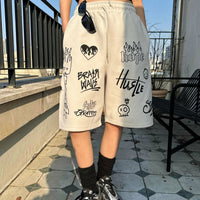 韓國直送 PLUS 82 HIYA Firework Graffiti Shorts - HLY & CHOCCICO