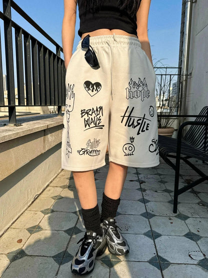 韓國直送 PLUS 82 HIYA Firework Graffiti Shorts - HLY &amp; CHOCCICO