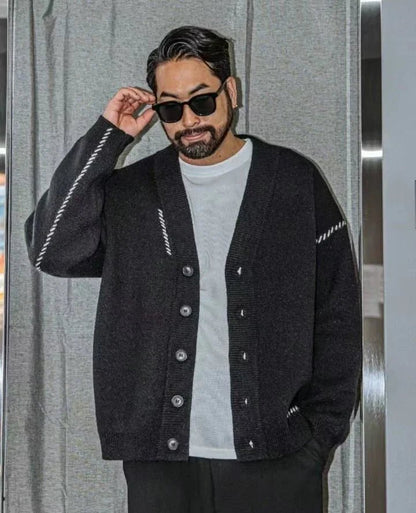 韓國直送 PLUS 82 HIYA Handmade Stitch Cardigan - HLY &amp; CHOCCICO
