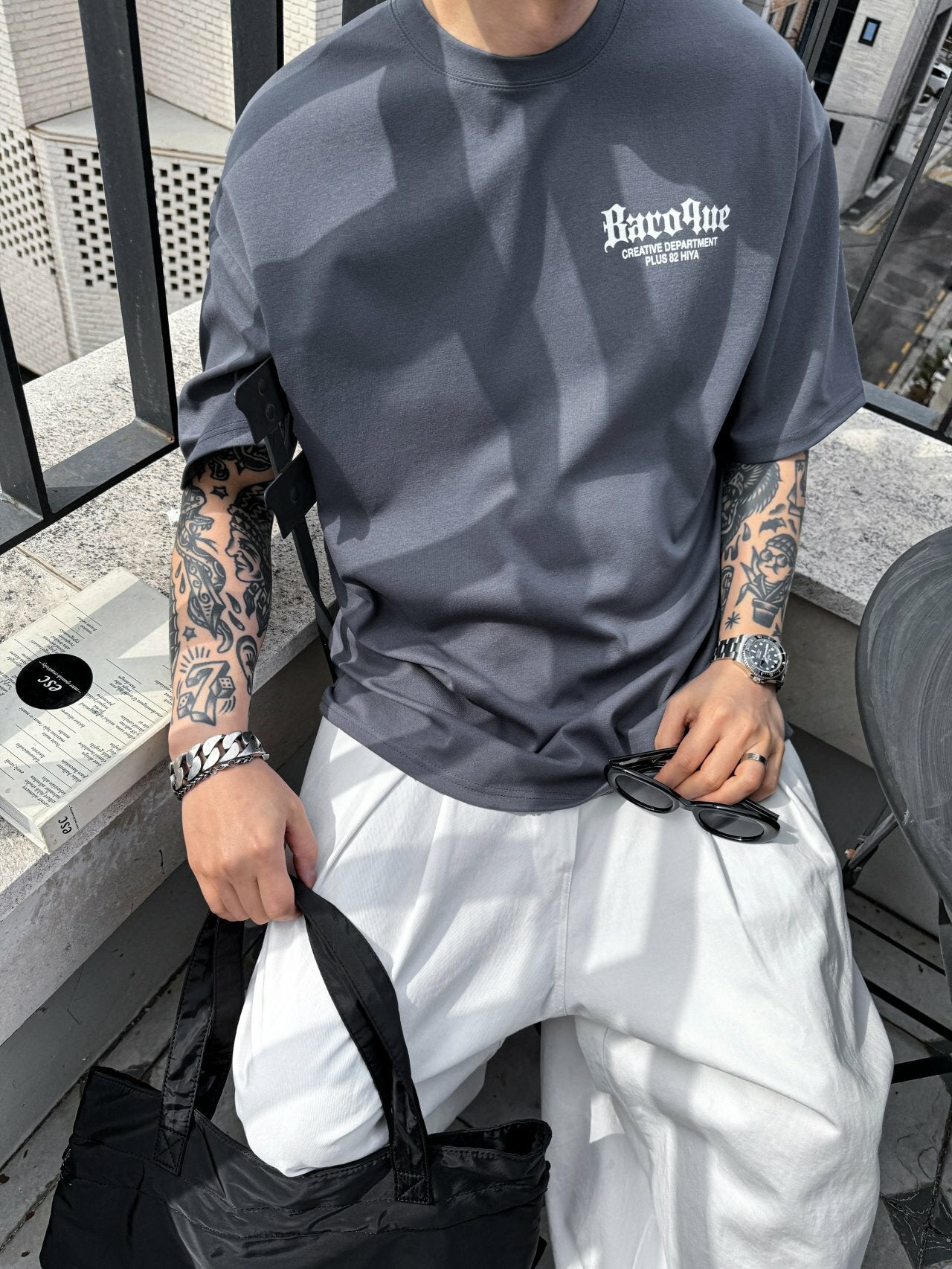 韓國直送 PLUS 82 HIYA Heart Baroque Short Sleeve - HLY & CHOCCICO