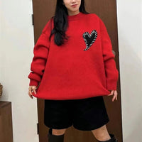 韓國直送 PLUS 82 HIYA  Heart Stitch Knit- 3 Color - HLY & CHOCCICO