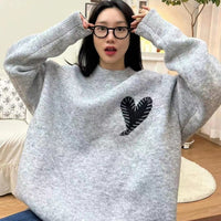 韓國直送 PLUS 82 HIYA  Heart Stitch Knit- 3 Color - HLY & CHOCCICO