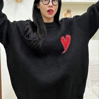 韓國直送 PLUS 82 HIYA  Heart Stitch Knit- 3 Color - HLY & CHOCCICO