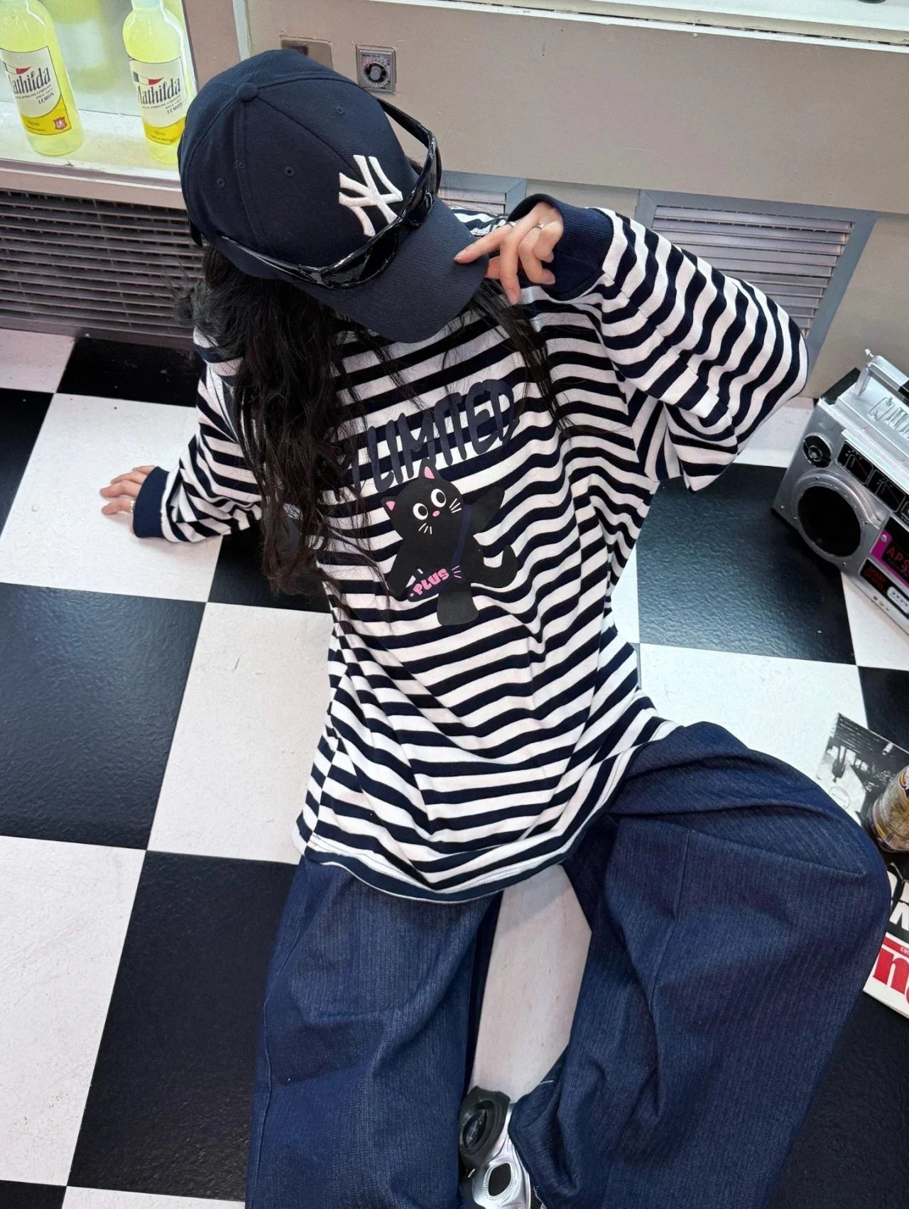 韓國直送 PLUS 82 HIYA Remix Cat ST Long Sleeve - HLY &amp; CHOCCICO