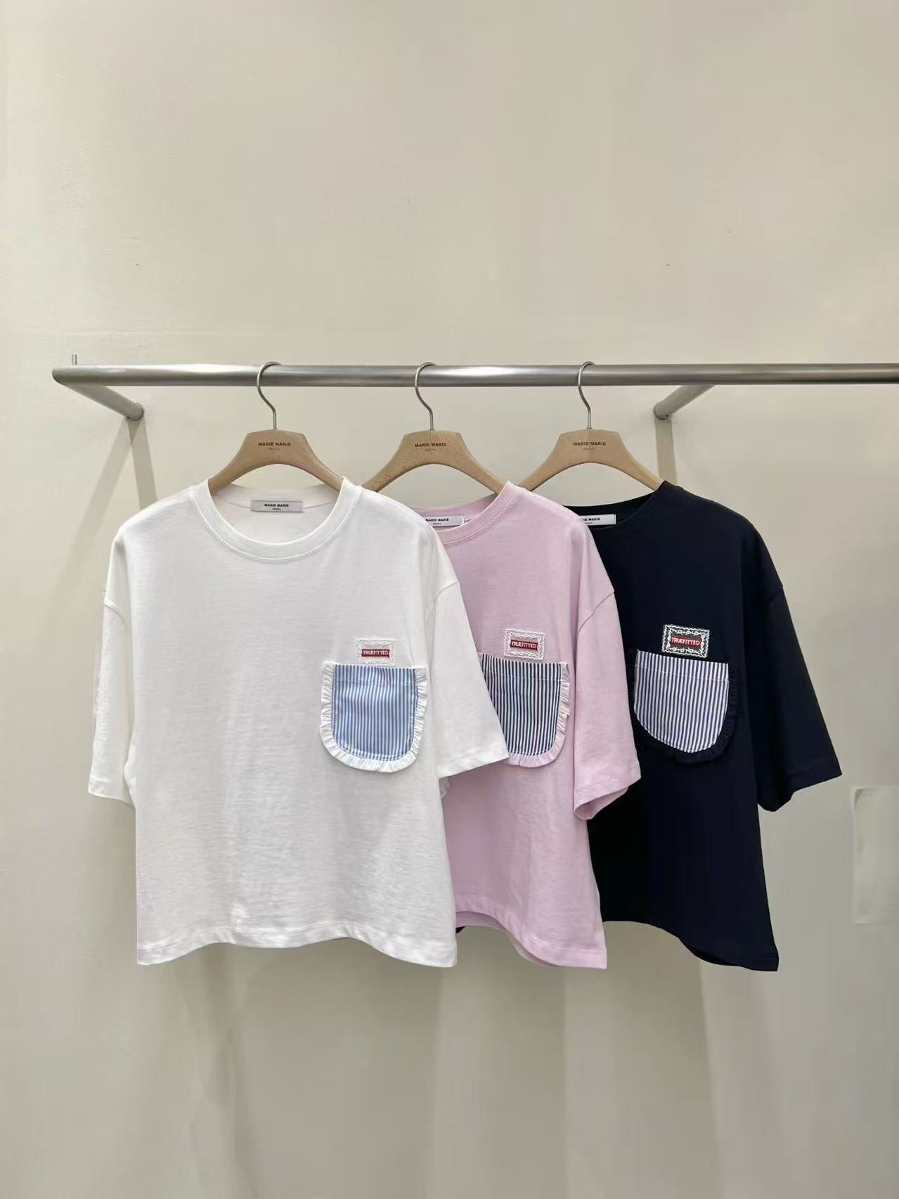 韓國直送Pocket Detail Casual Tee - HLY &amp; CHOCCICO