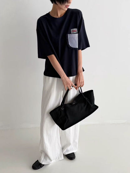 韓國直送Pocket Detail Casual Tee - HLY &amp; CHOCCICO