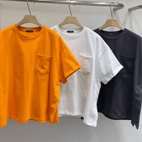 韓國直送Pocketed Casual Tee - HLY & CHOCCICO