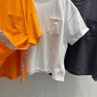 韓國直送Pocketed Casual Tee - HLY & CHOCCICO