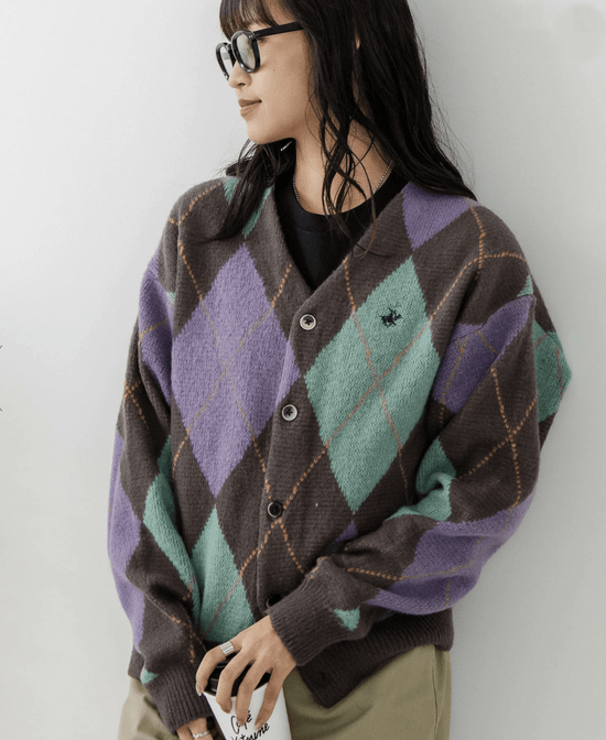 日本直送 POLO CLUB Pattern Knit Cardigan