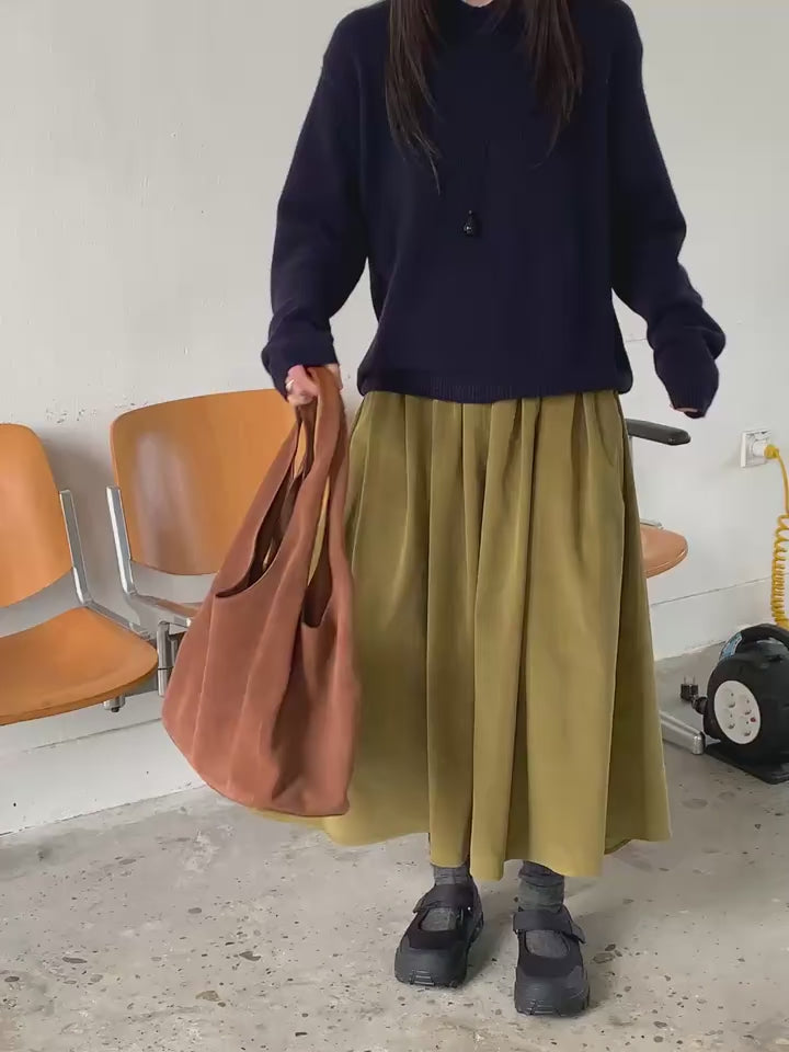 韓國直送Casual Chic Sweater t／ Versatile Flared Skirt