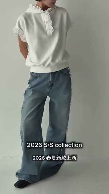 韓國直送Lovely Lace Button Top