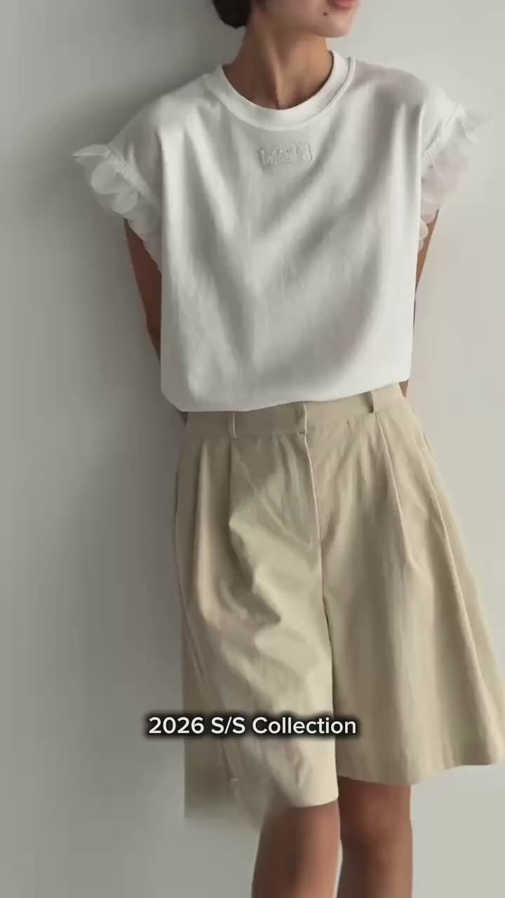 韓國直送Frill Accent Top