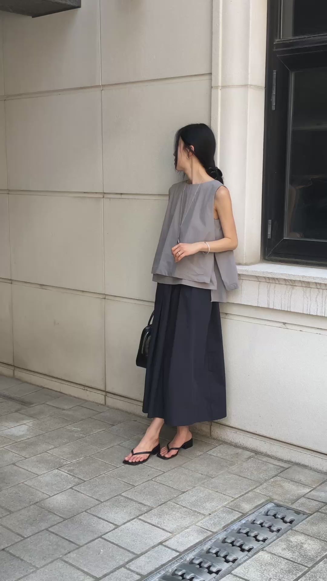 韓國直送Minimalist Layered Sleeveless Top / Skirt