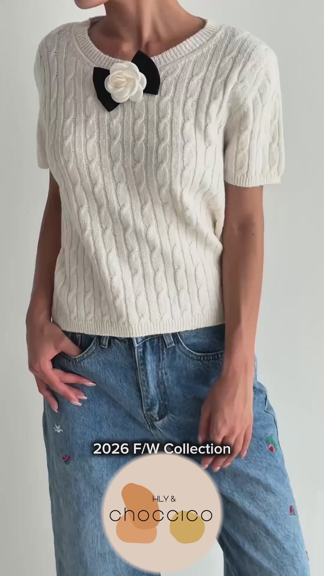 韓國直送Camellia Cable Knit
