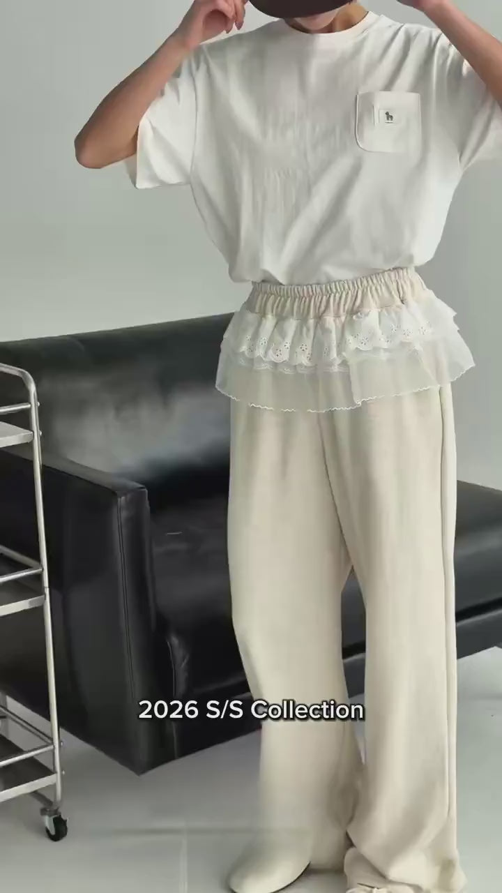 韓國直送Layered lace Top /  Pants