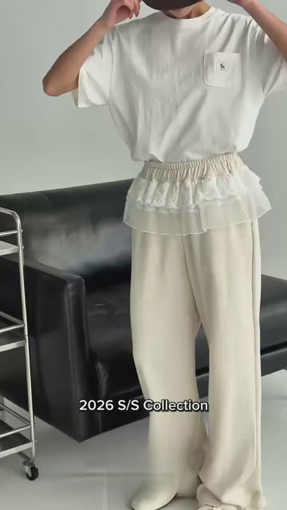 韓國直送Layered lace Top /  Pants