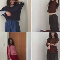 Layered Open-Front T-Shirt Directly from Korea