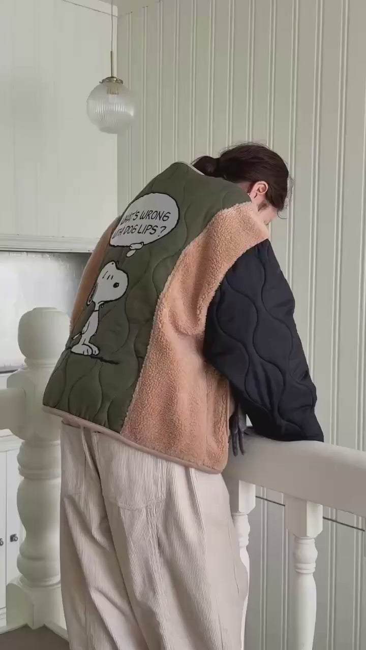 韓國直送Color Block Snoopy Jacket