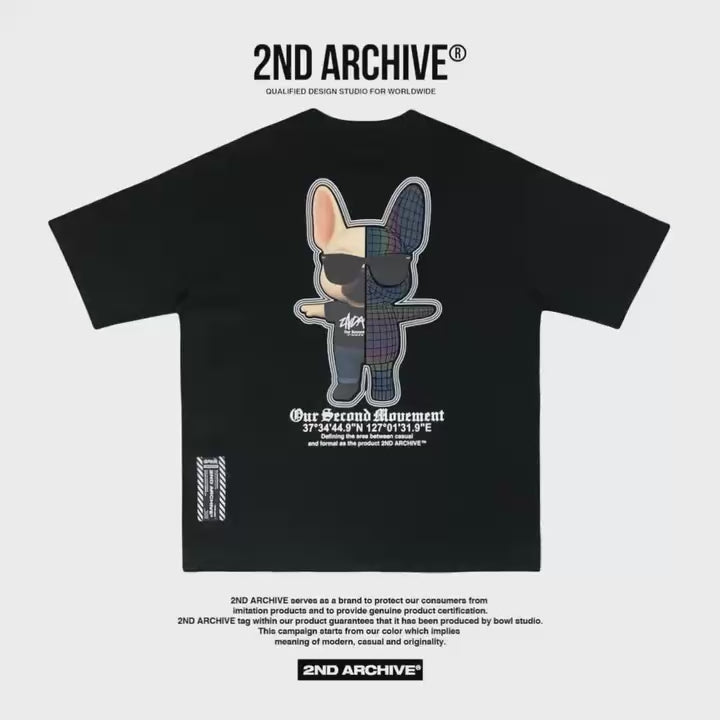 🇰🇷韓國直送🇰🇷 2ND ARCHIVE Half Buldog Scotch Short Tee
