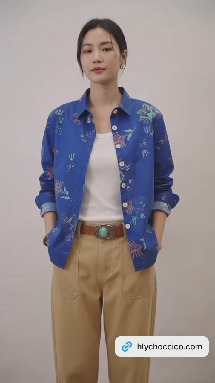 韓國直送Heritage Floral Elbow-Patch Shirt / Pants