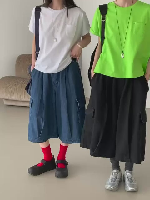 Korean-Direct Cargo Style Relaxed Pants